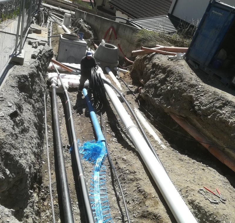 Infrastrukturen im Ortsteil Plavina in Burgeis