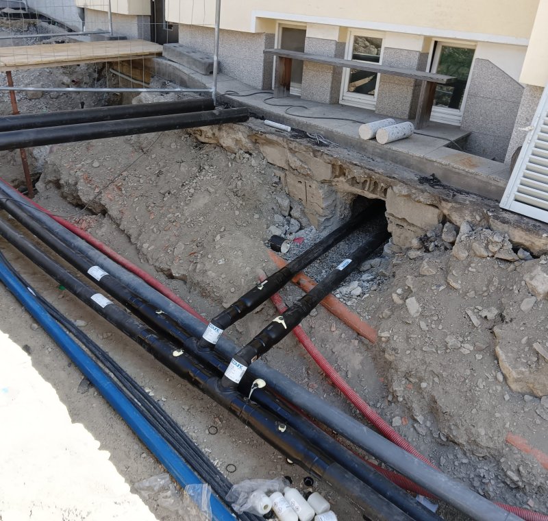 Infrastrukturen im Kreuzweg in Mals