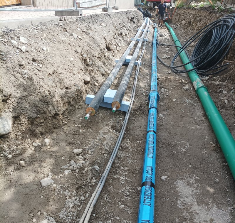 Infrastrukturen im Kreuzweg in Mals