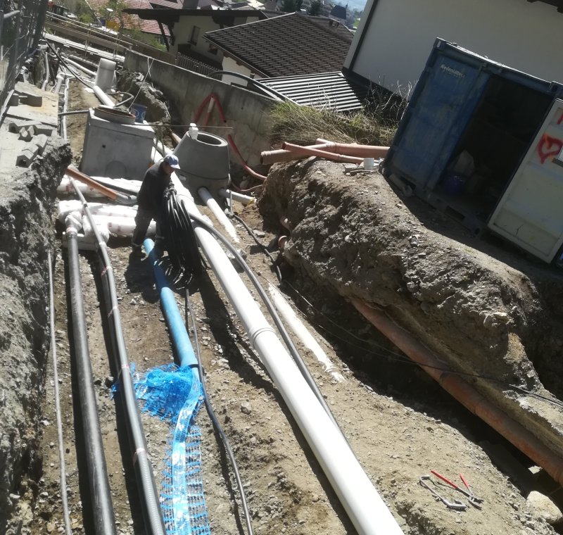 Infrastrukturen im Ortsteil Plavina in Burgeis