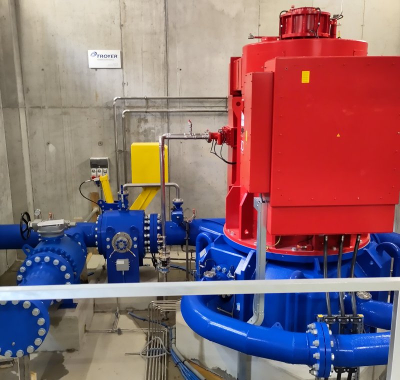 Wasserkraftwerk Konfall und Beregnung Schludernser Ebene