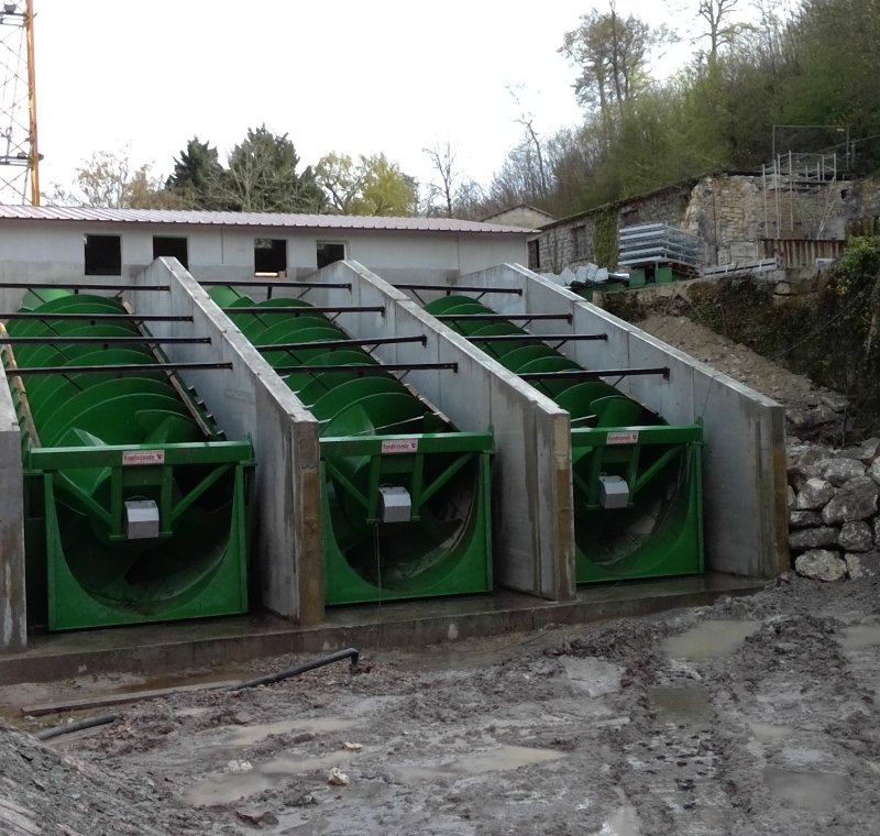 Rehabilitierung des Kraftwerks La Roche Chalais an der Dronne (Westfrankreich)