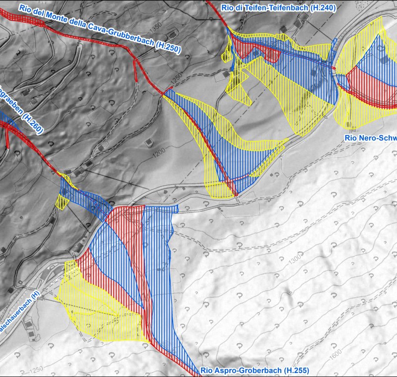 Gefahrenzonen-, Einzugsgebiets- und Flussgebietspläne
