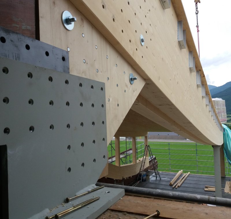 Anpassung der tragenden Dachstruktur inkl. des Dachaufbaus sowie Erweiterung des Wellnessbereichs im Obergeschoss des Hallenbades Mals