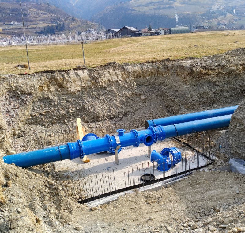 Wasserkraftwerk Konfall und Beregnung Schludernser Ebene